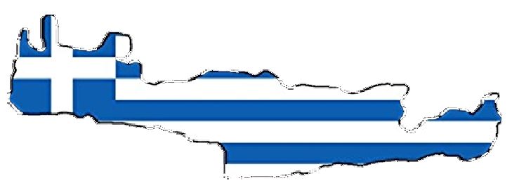 Umrisse von Kreta, der größten griechischen Insel